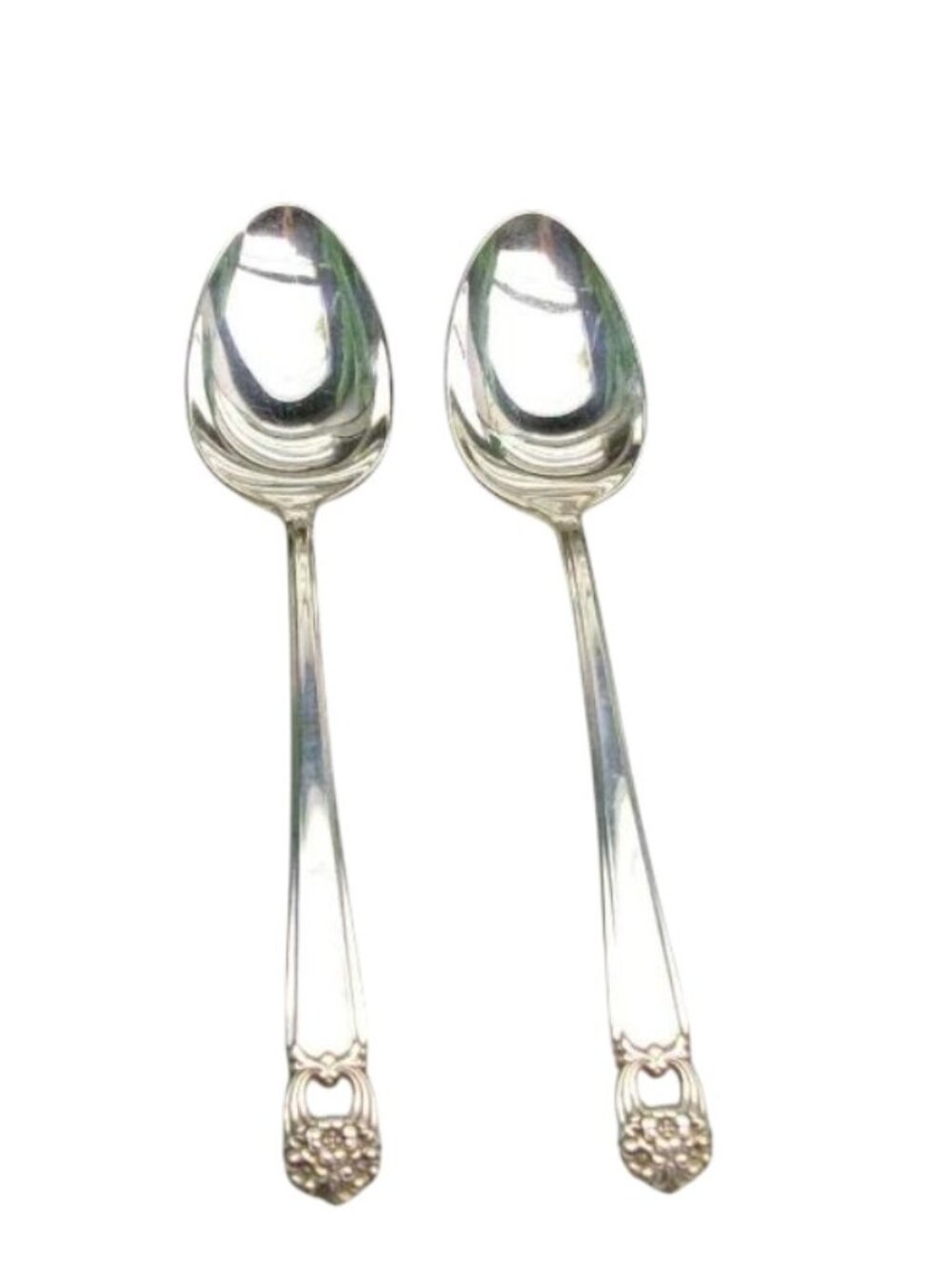 2 Eternally Yours Serving Silver Plate Spoons